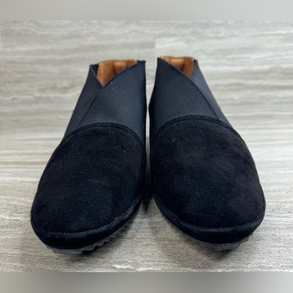 L’Amour Des Pieds Bowen Suede & Elastic Slip On Wedge Booties Size 9 - Picture 2 of 14